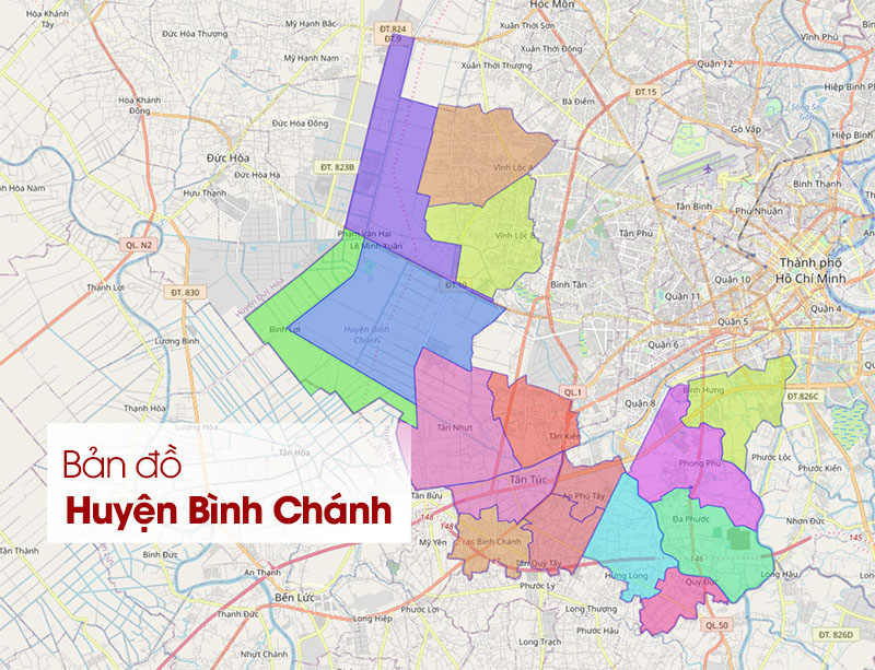 Bản đồ Bình Chánh TPHCM: Cập nhật vị trí, quy hoạch và tiện ích