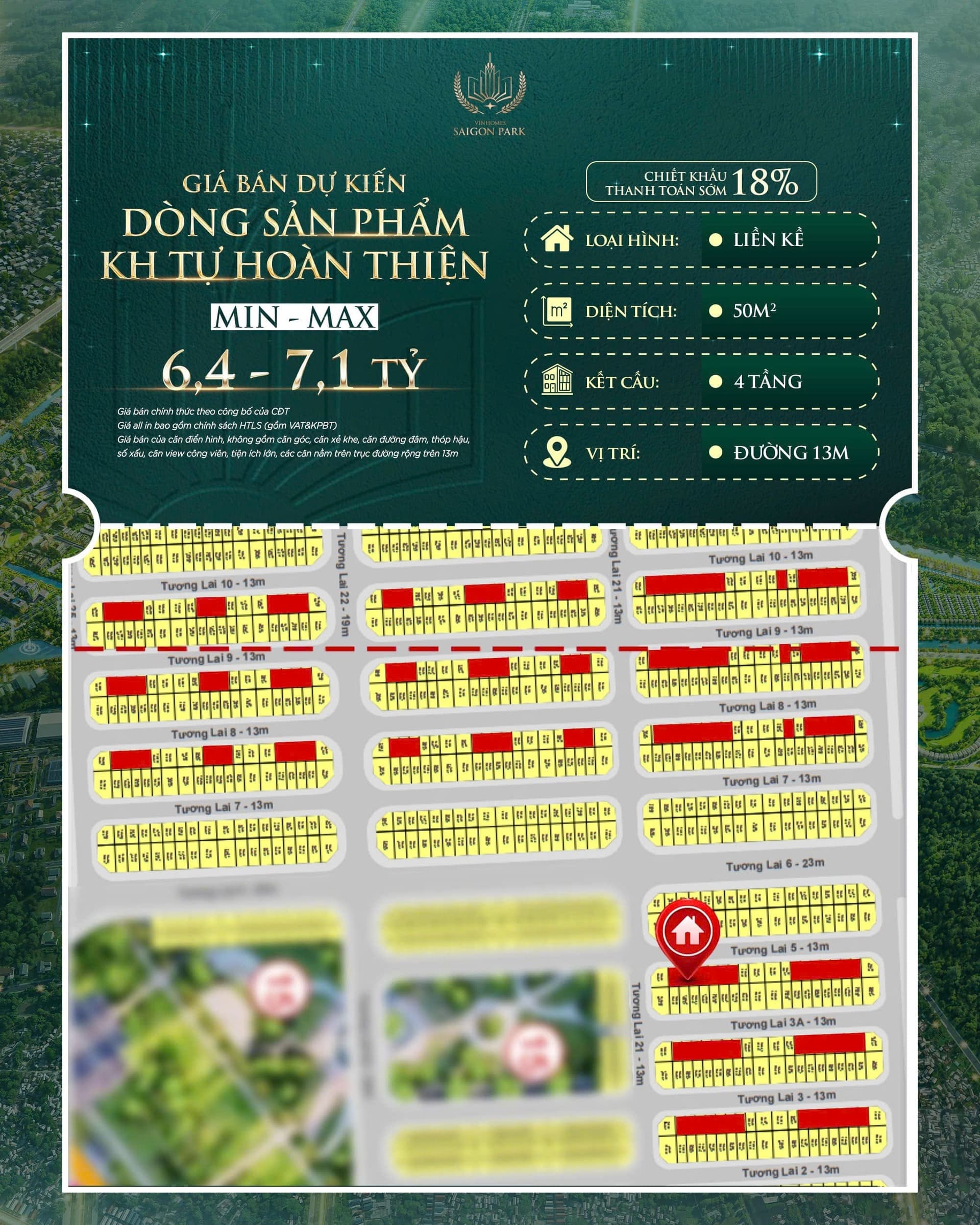 Cập nhật giá bán nhà tự hoàn thiện tại Vinhomes Saigon Park Hóc Môn