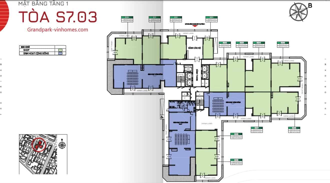 Căn hộ S702 Vinhomes Grand Park: Bố cục chi tiết, diện tích, tiện ích