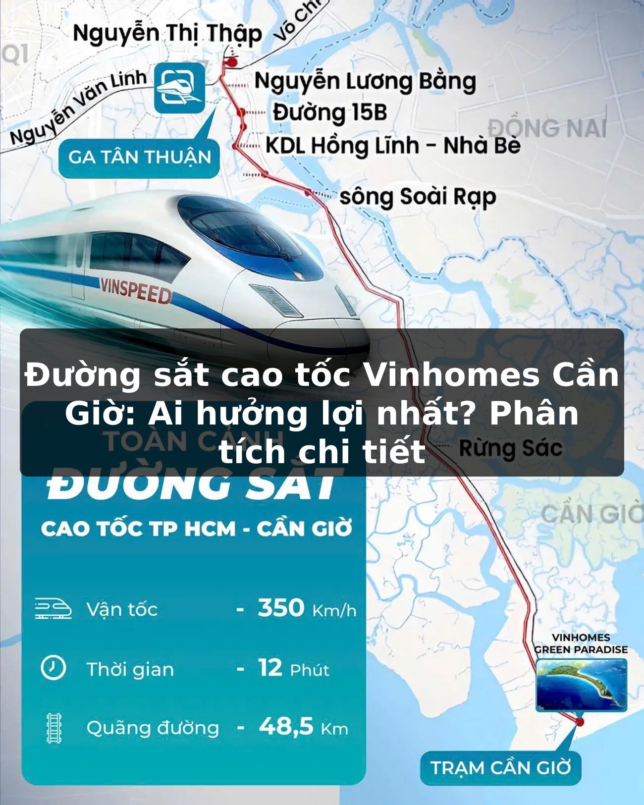 Đường sắt cao tốc Vinhomes Cần Giờ: Ai hưởng lợi nhất? Phân tích chi tiết