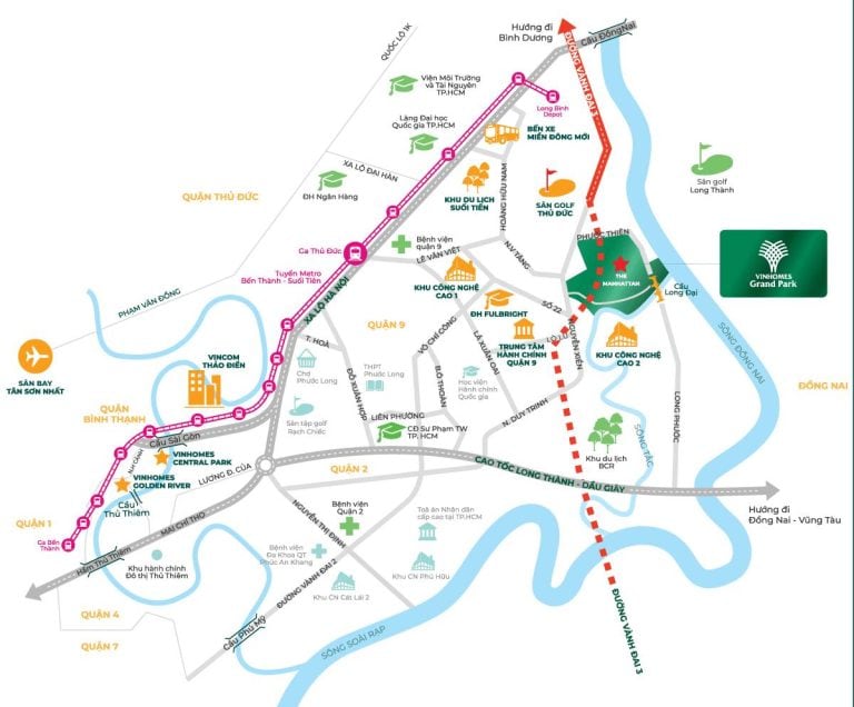 Đường Vành Đai 3 Vinhomes Grand Park: Vị trí, Kết nối Giao thông
