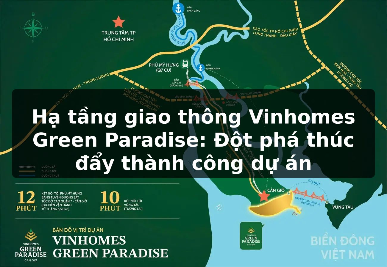 Hạ tầng giao thông Vinhomes Green Paradise: Đột phá thúc đẩy thành công dự án