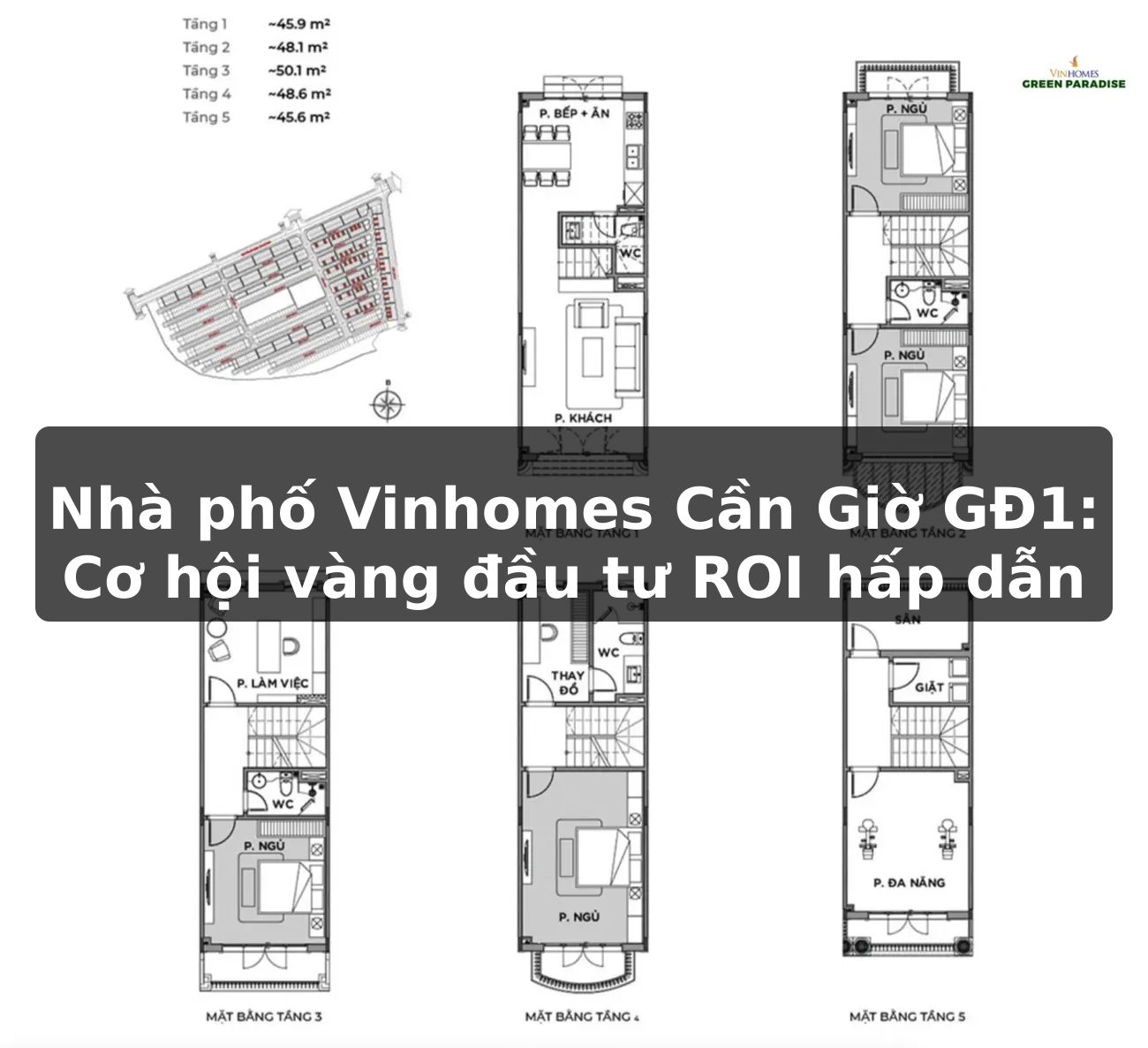 Nhà phố Vinhomes Cần Giờ GĐ1: Cơ hội vàng đầu tư ROI hấp dẫn