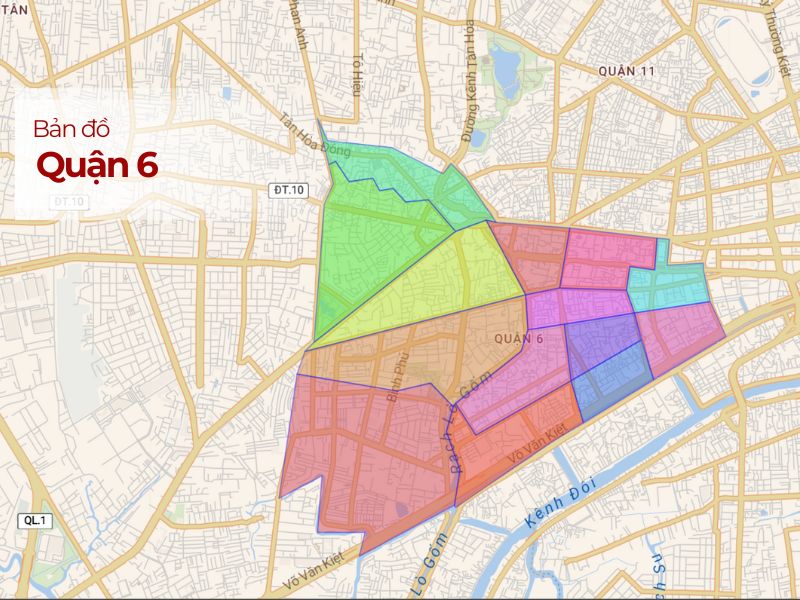 Quận 6, TP.HCM: Bản đồ chi tiết, thông tin quy hoạch và tiện ích xung quanh