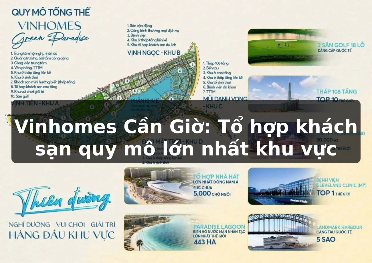 Vinhomes Cần Giờ: Tổ hợp khách sạn quy mô lớn nhất khu vực