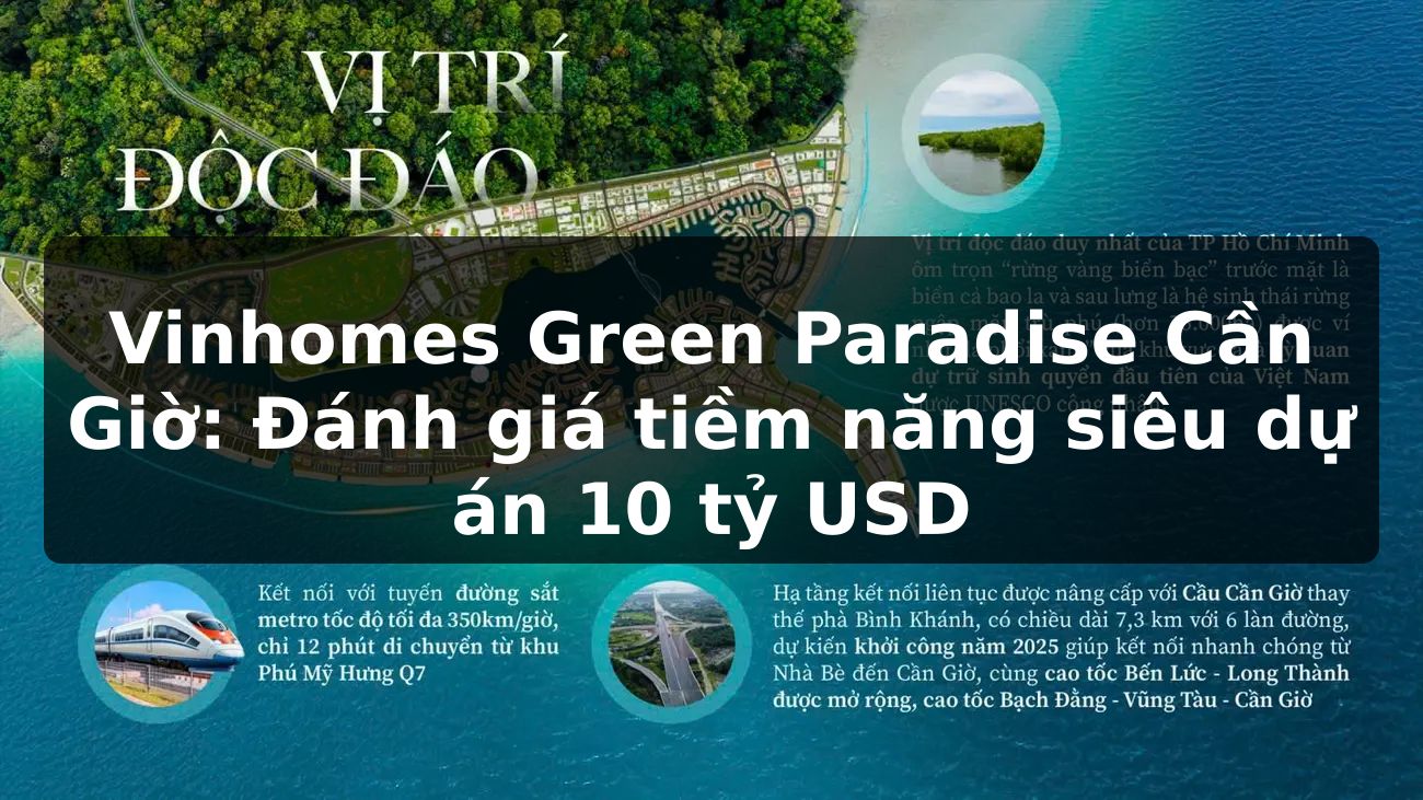 Vinhomes Green Paradise Cần Giờ: Đánh giá tiềm năng siêu dự án 10 tỷ USD
